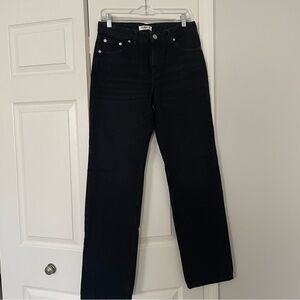 Black Straight Leg Jeans Pull&Bear